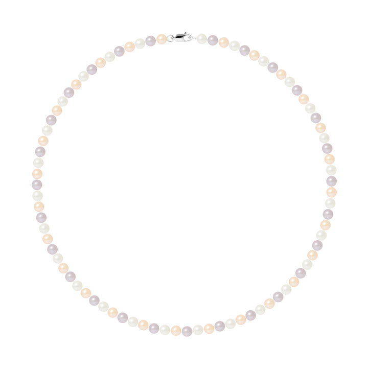 PERLINEA- Collier Perles de Culture Ronde 5-6 mmMulticolor- Bijou Femme