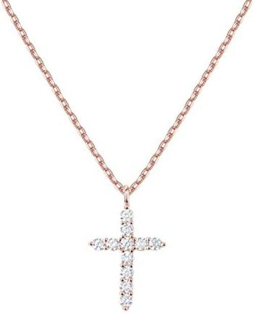 PAVOI 14K Gold Plated Cross Necklace for Women | Cross Pendant | Gold