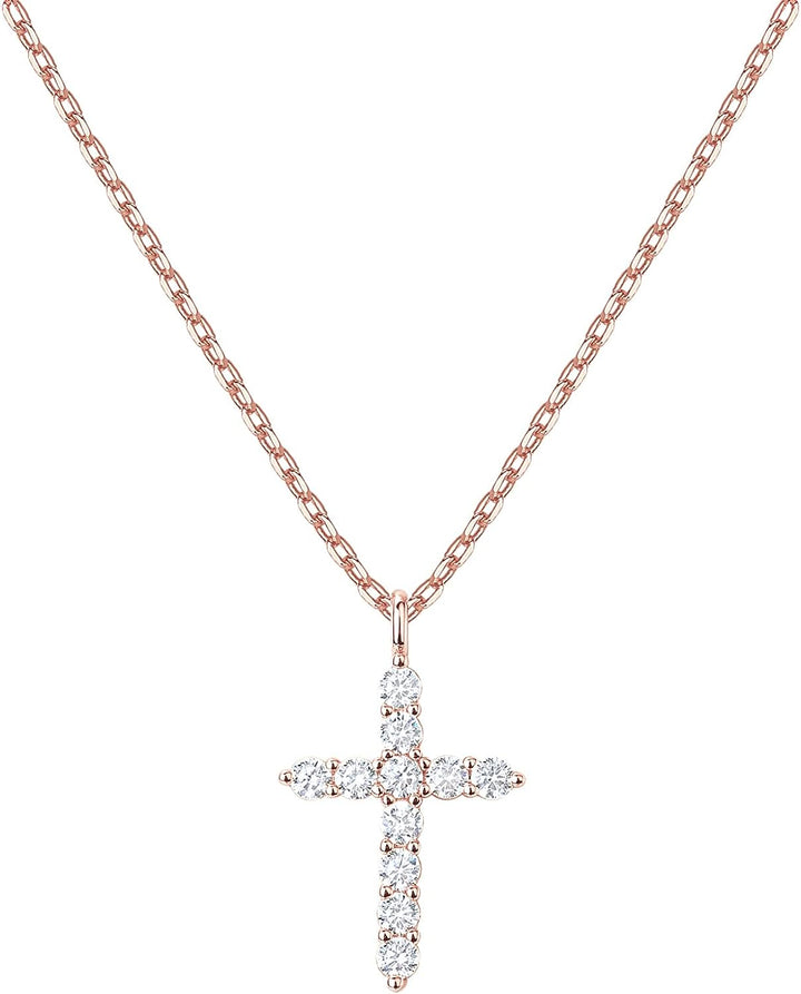 PAVOI 14K Gold Plated Cross Necklace for Women | Cross Pendant | Gold