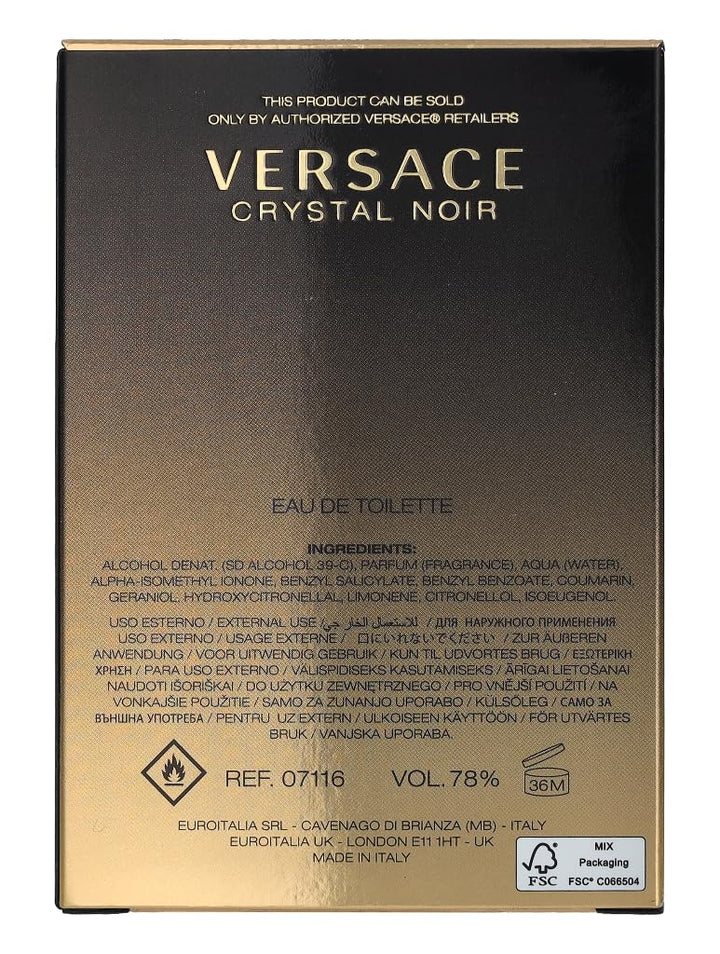 Versace Crystal Noir for Women 1.0 oz Eau de Toilette Spray