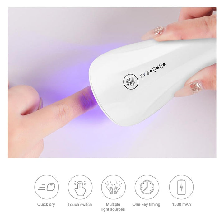 Séchoir Mini 2 en 1 Ongles & Cils UV LED - Capteur Auto