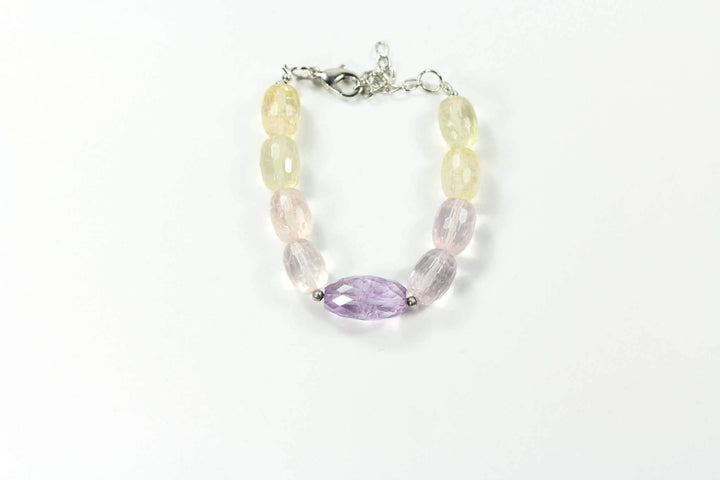 Sparkling Pastel Quartz Stone Bracelet