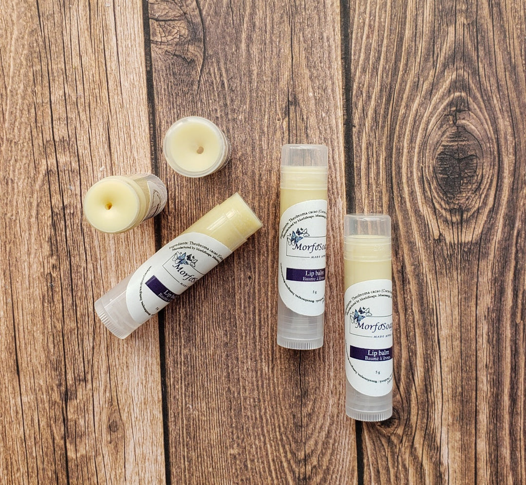 Natural Handmade Lip Balm, Unscented