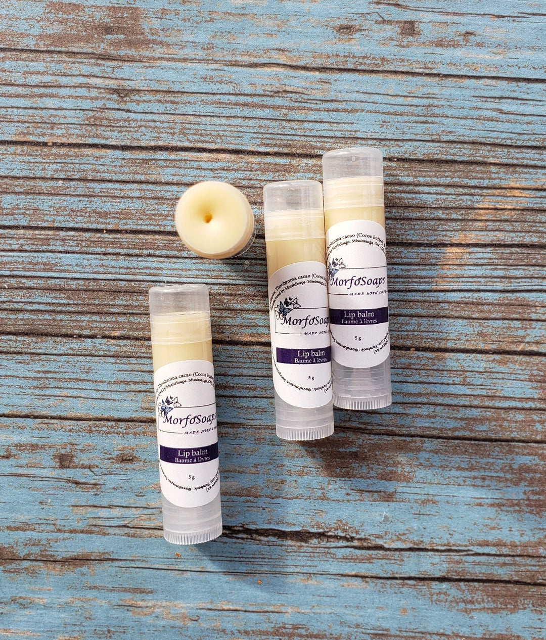 Natural Handmade Lip Balm, Unscented