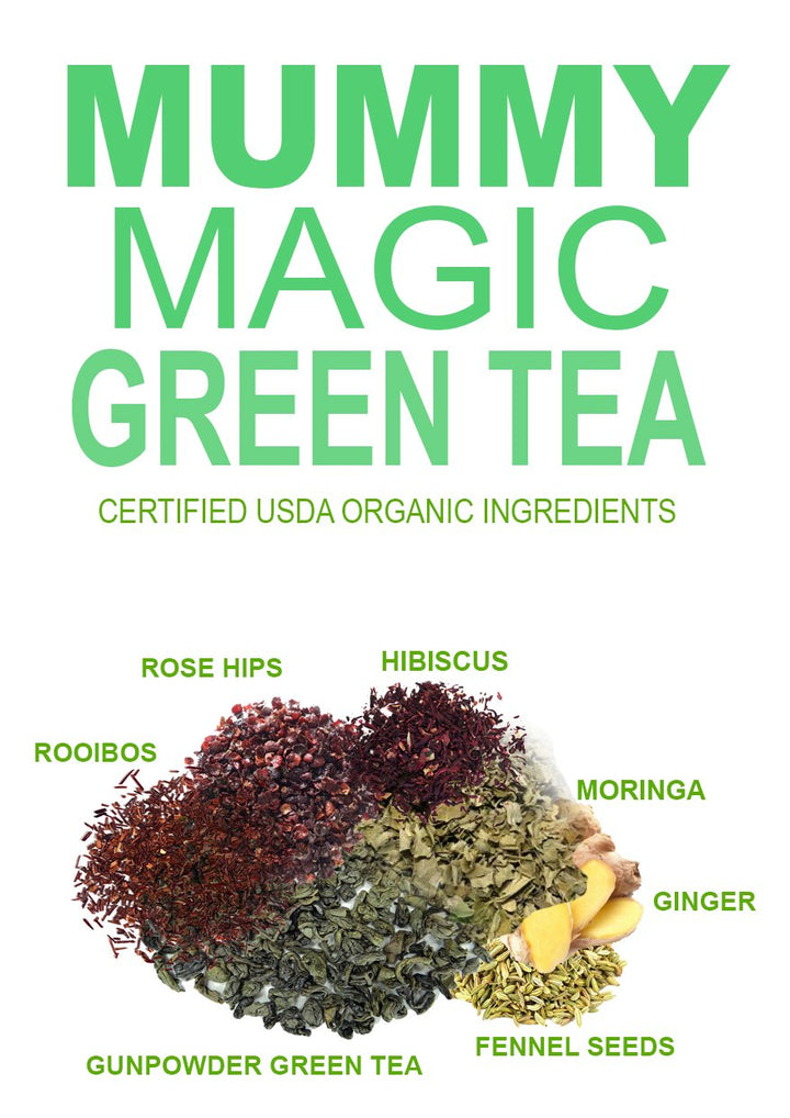 Organic Slimming Herbal Tea - Caffeine-Free with Moringa, 40 Servings