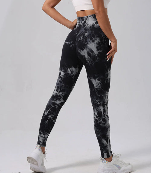 Women Seamless Tie Dye Yoga Leggings High Waist Fitness Sexy Fashion