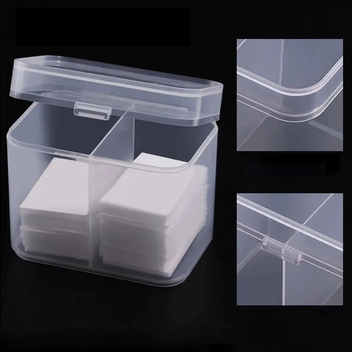 Portable Storage Box Nail Accessoires Wipes Cotton Pads Swab Rods