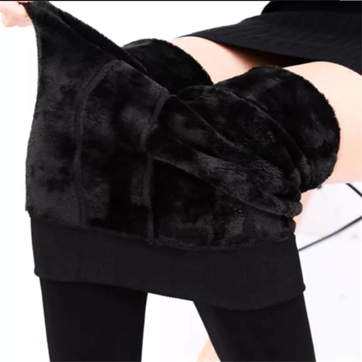 Winter Leggings For Women Warm Leggins Solid Color Velvet Leggins High