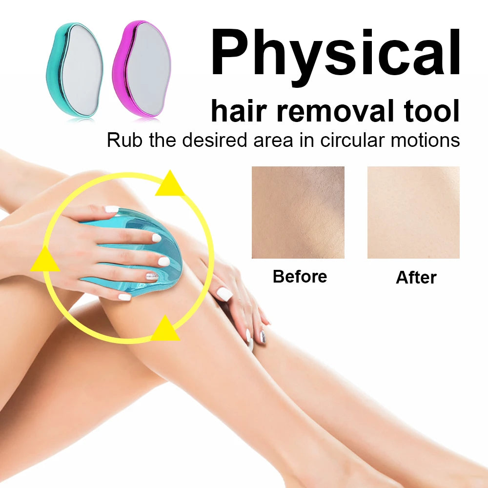 Crystal Physical Hair Removal Eraser Glass Hair Remover Painless