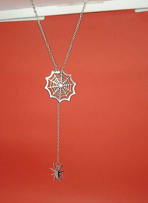 Collier Araignée en Or 18k | Pendentif Charme Halloween