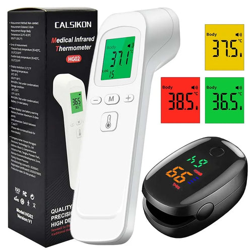 Non-contact Laser Body Temperature Ear Thermometer Oximeter Infrared