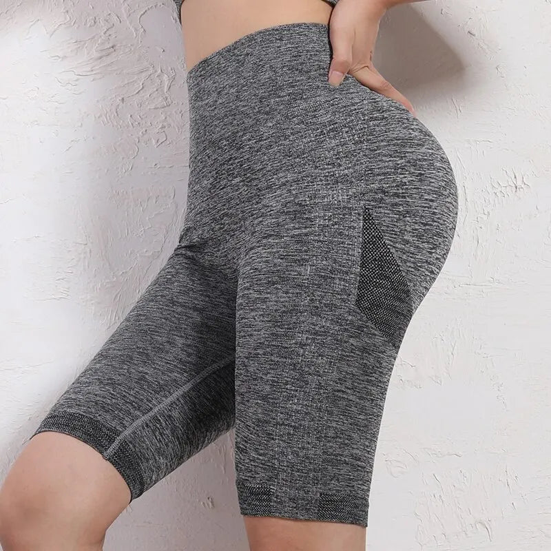 Women Butt Lifting Yoga Shorts Elastic Workout High Waist Tummy