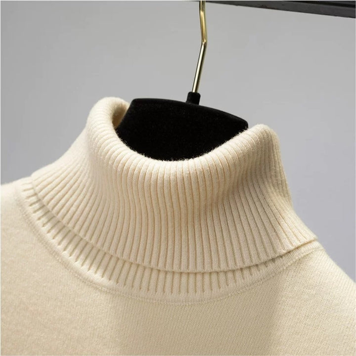 Turtleneck Winter Sweater Women Elegant Thicken Velvet Lined Warm