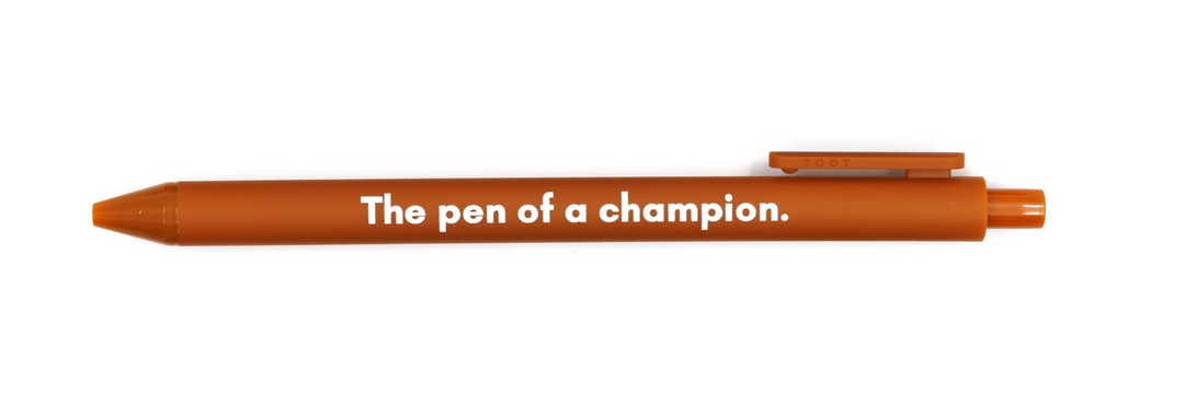 The Pen Of A Champion Pen 🏆 | Gel Click Pen in Caramel