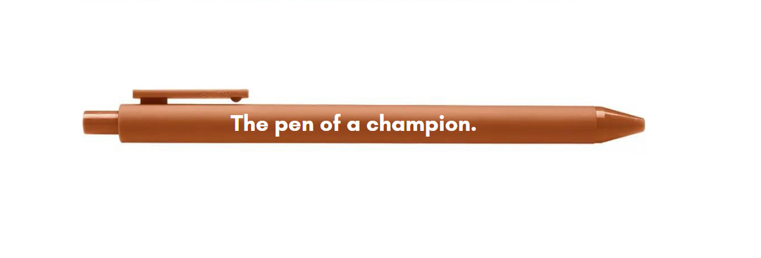 The Pen Of A Champion Pen 🏆 | Gel Click Pen in Caramel