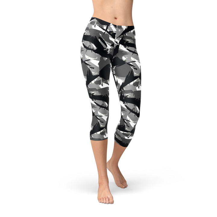 Womens Urban Camo Capri Leggings