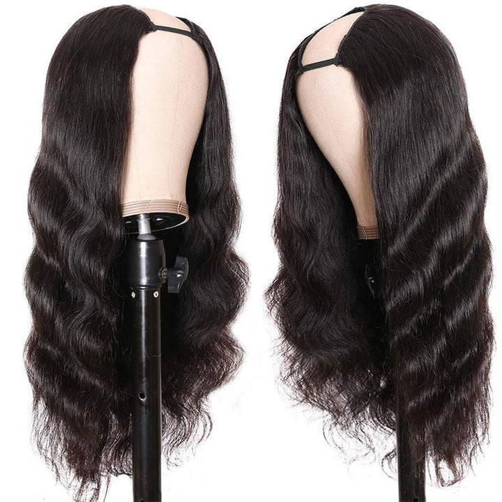 U Part Wig Body Wave Human Hair Wigs For Black Women Brazilian Remy Ha