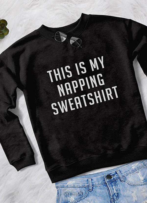 THIS IS MY NAPPING WOMEN SWEAT SHIRT