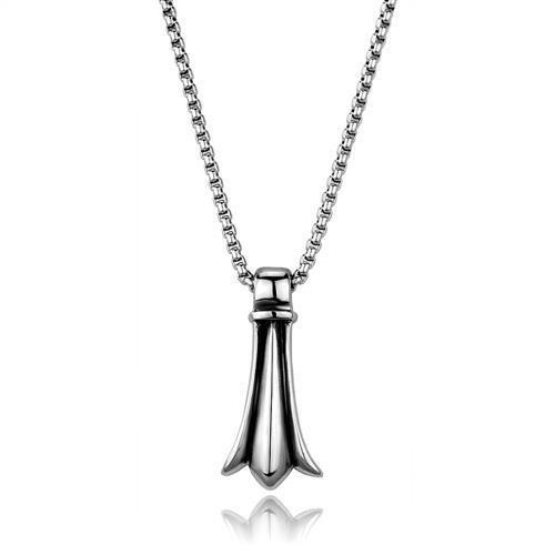 TK2010 - High polished (no plating) Stainless Steel Necklace with No