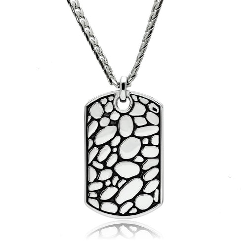 TK556 - High polished (no plating) Stainless Steel Necklace with No